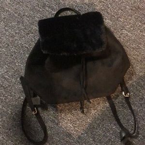 Suede / fur back pack